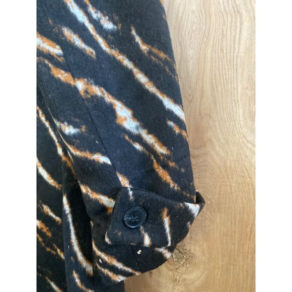 City Chic Animal Lust Coat Jacket Plus Size 16 Retro 70s Style Leopard Print NWT - Picture 8 of 12